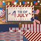 24 Pack Vintage American Flag Double-Sided Scrapbook Paper (12 Inches)
